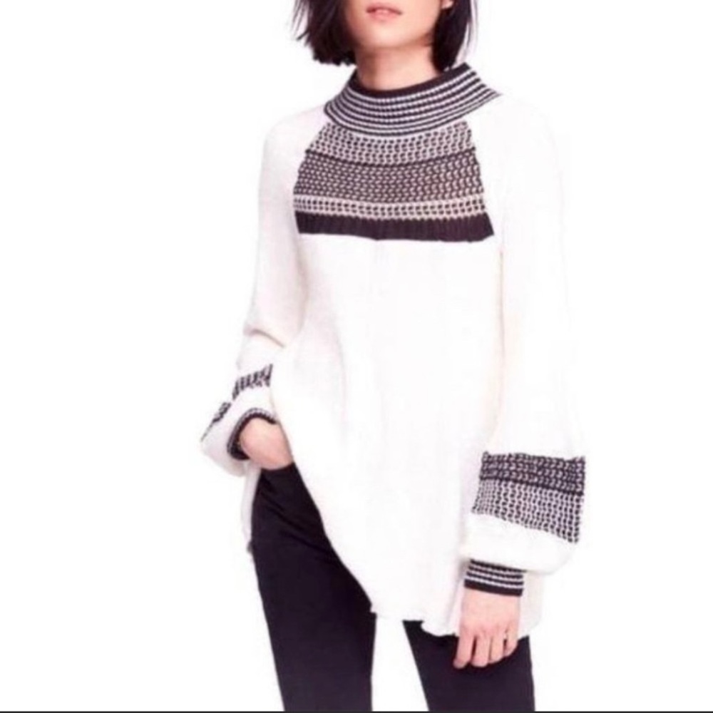 Free People Snow Day Balloon Sleeve Sweater